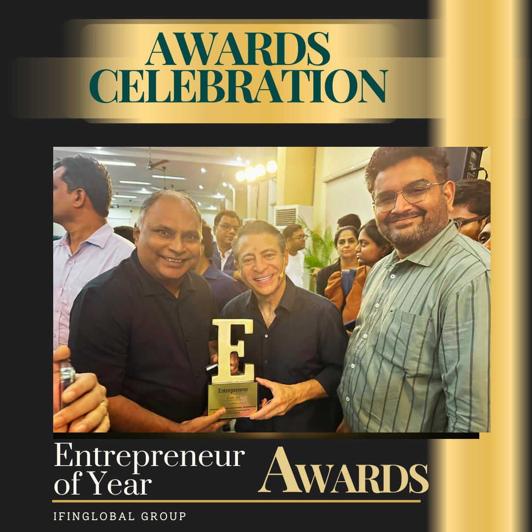 Entrepreneur of the Year award from Entrepreneur India